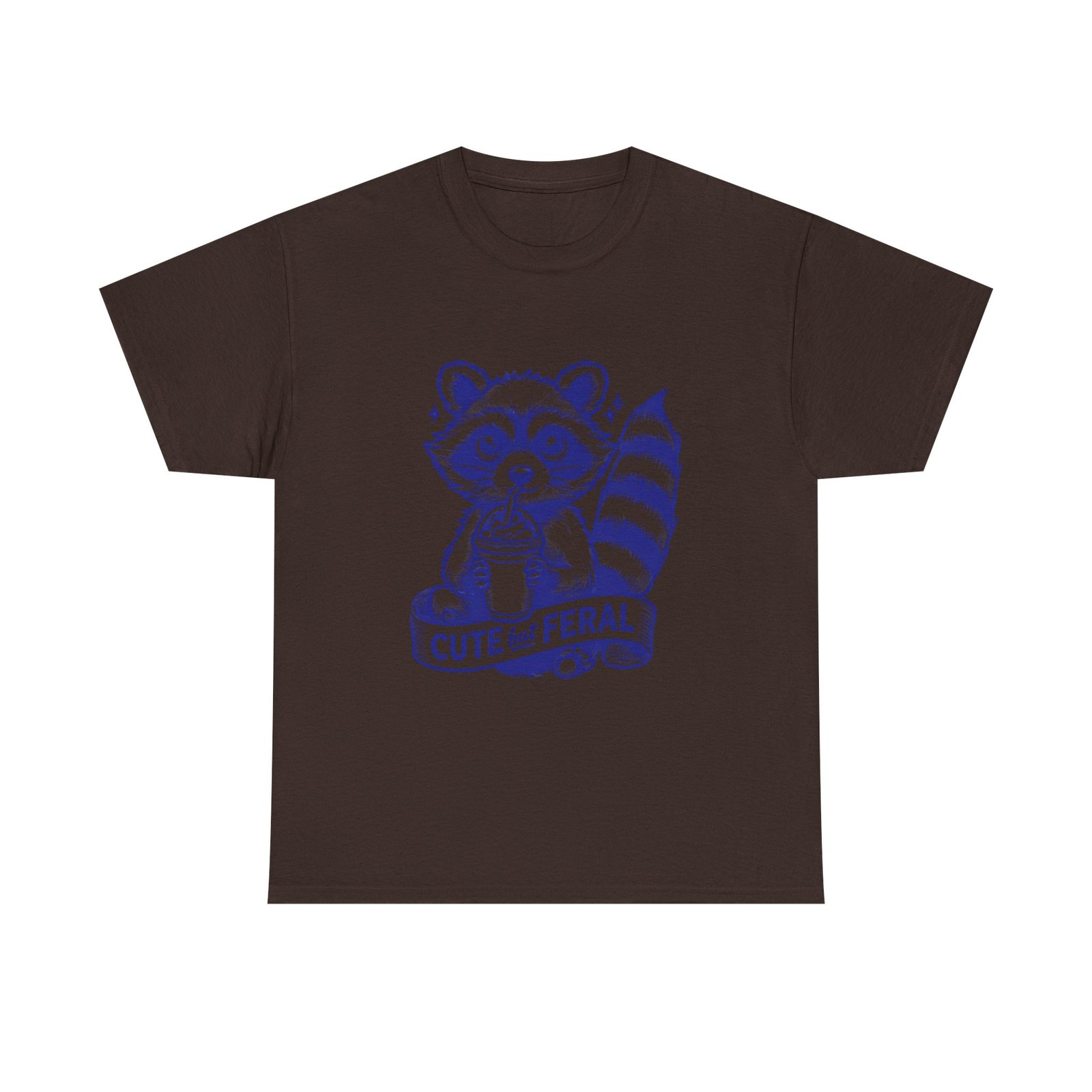 Adorable Blue Raccoon with Playful and Wild Charm - T-shirt
