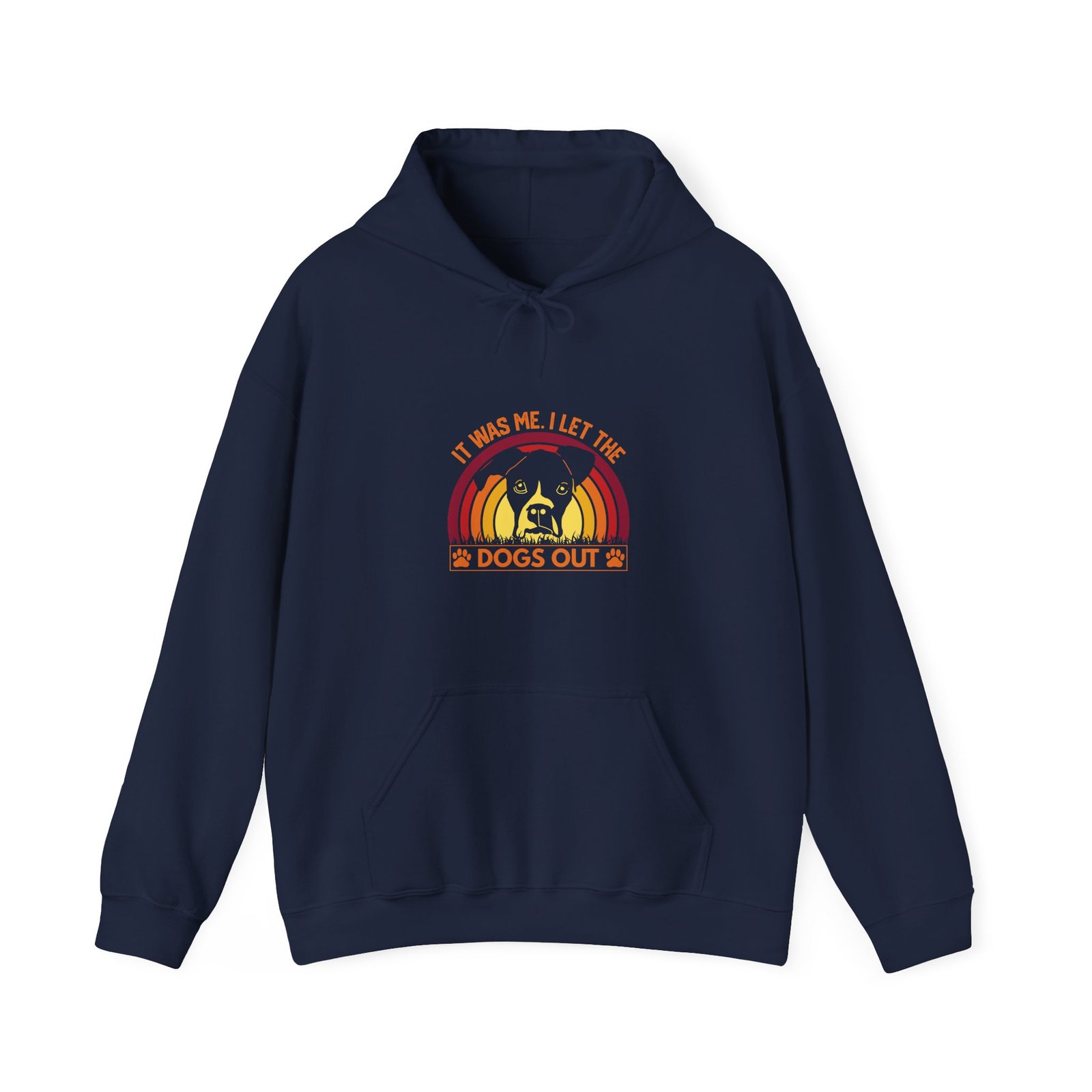 Retro Sunset with Silhouetted Dogs Outdoor Scene - Hoodie - Image 9