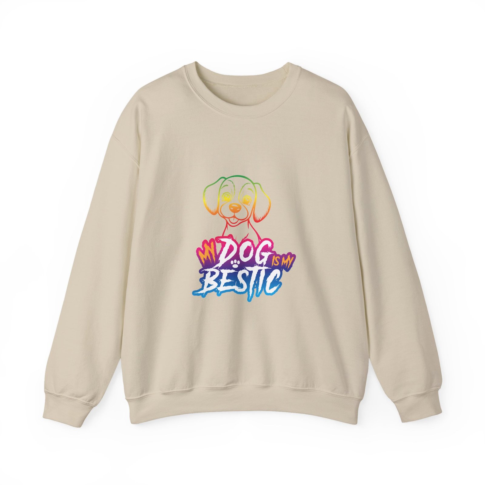 My Dog Is My Bestie Funny and Cute Pet Lover Design - Sweatshirt - Image 5