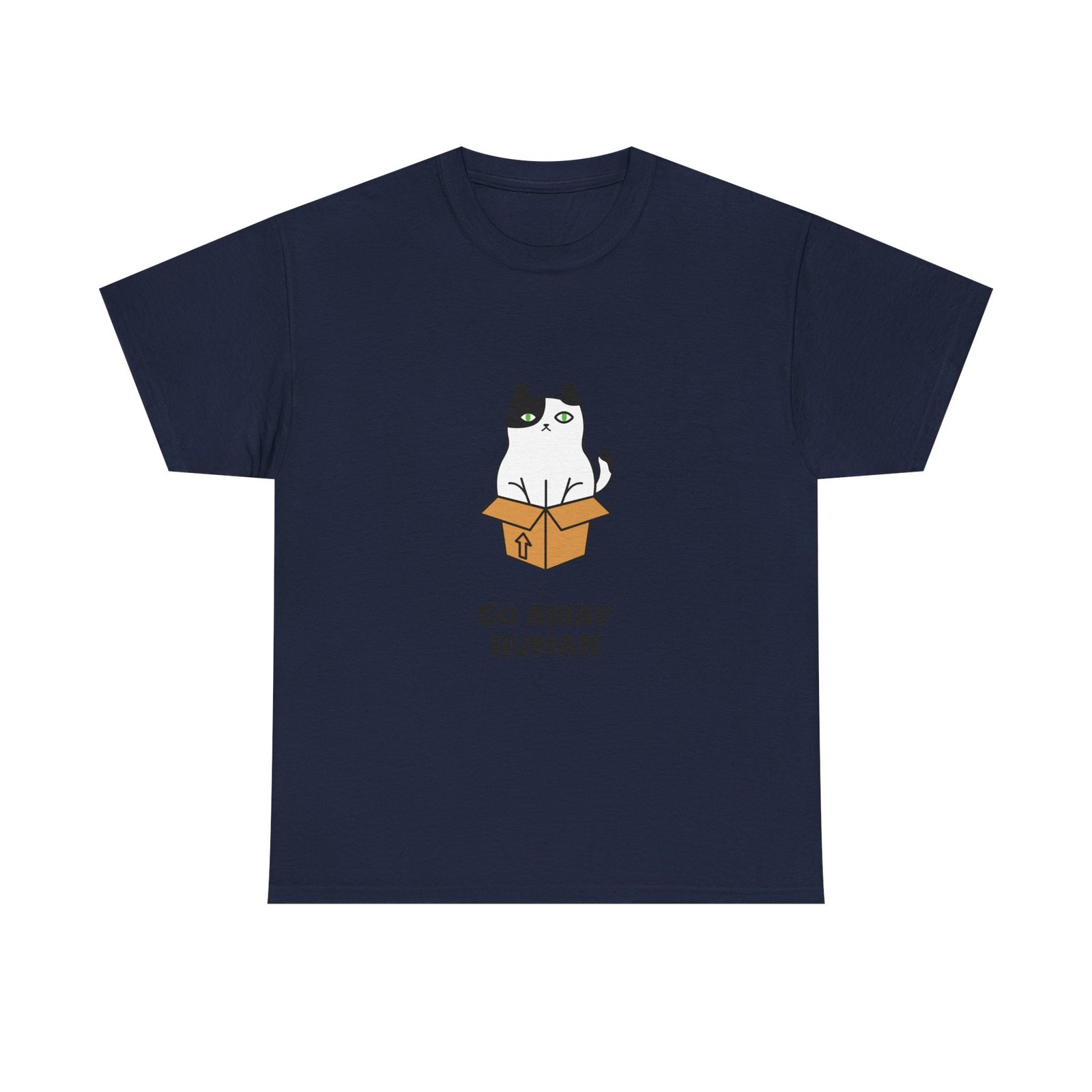 Go Away Human Cat Funny Grumpy Cat Illustration - T-shirt - Image 9