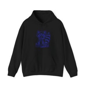 Adorable Blue Raccoon with Playful and Wild Charm - Hoodie
