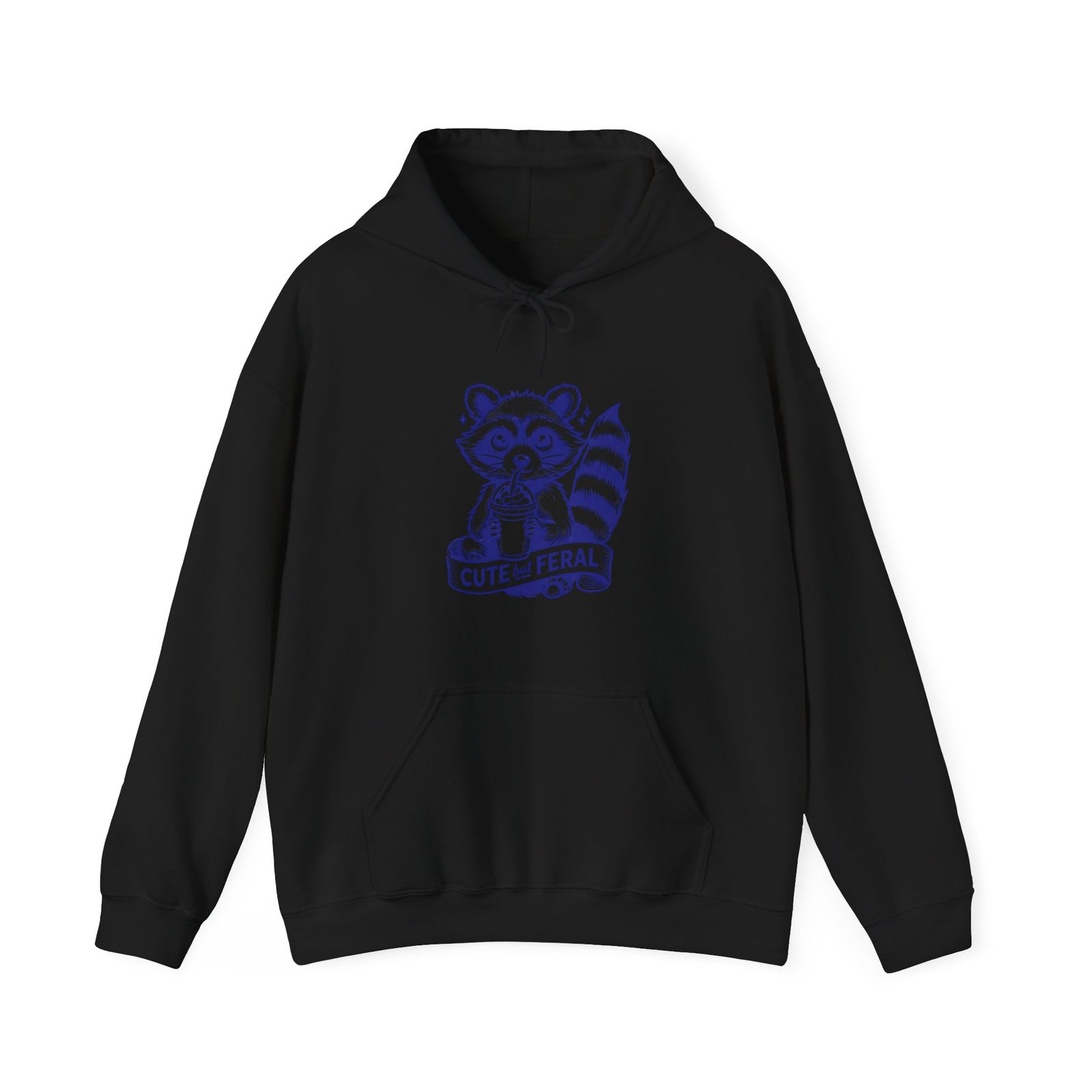 Adorable Blue Raccoon with Playful and Wild Charm - Hoodie