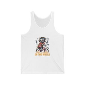 Life Is Better On Two Wheels Neon Cat Bicycle Design - Tank Top