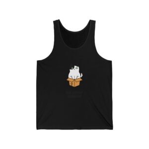 Go Away Human Cat Funny Grumpy Cat Illustration - Tank Top