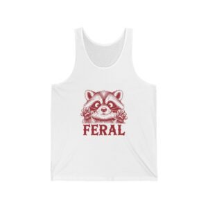 Feral Red Raccoon Bold Wildlife Illustration - Tank Top