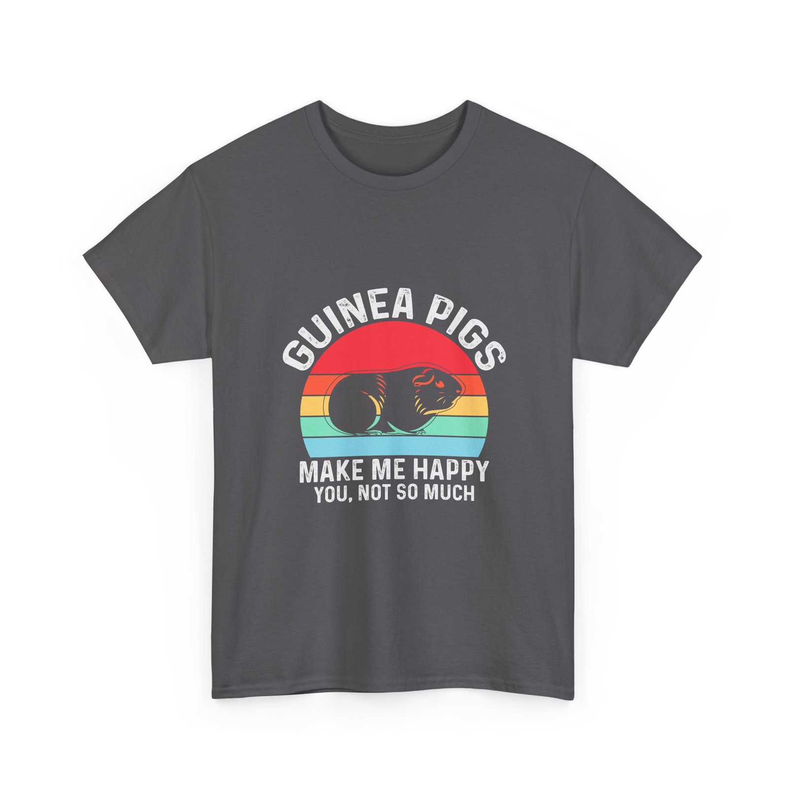 Guinea Pigs Make Me Happy Funny Retro Vintage Design - T-shirt - Image 7