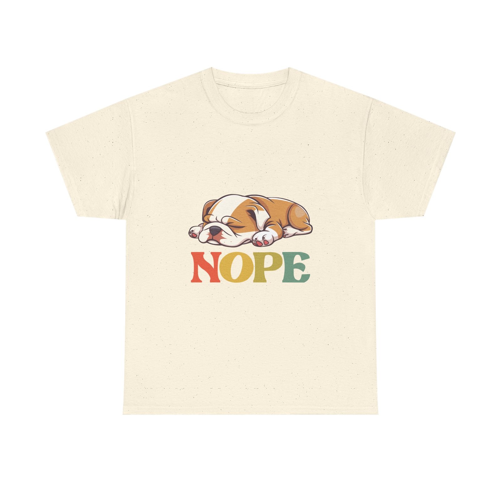 Adorable Sleeping Puppy with Nope Text Illustration - T-shirt - Image 5