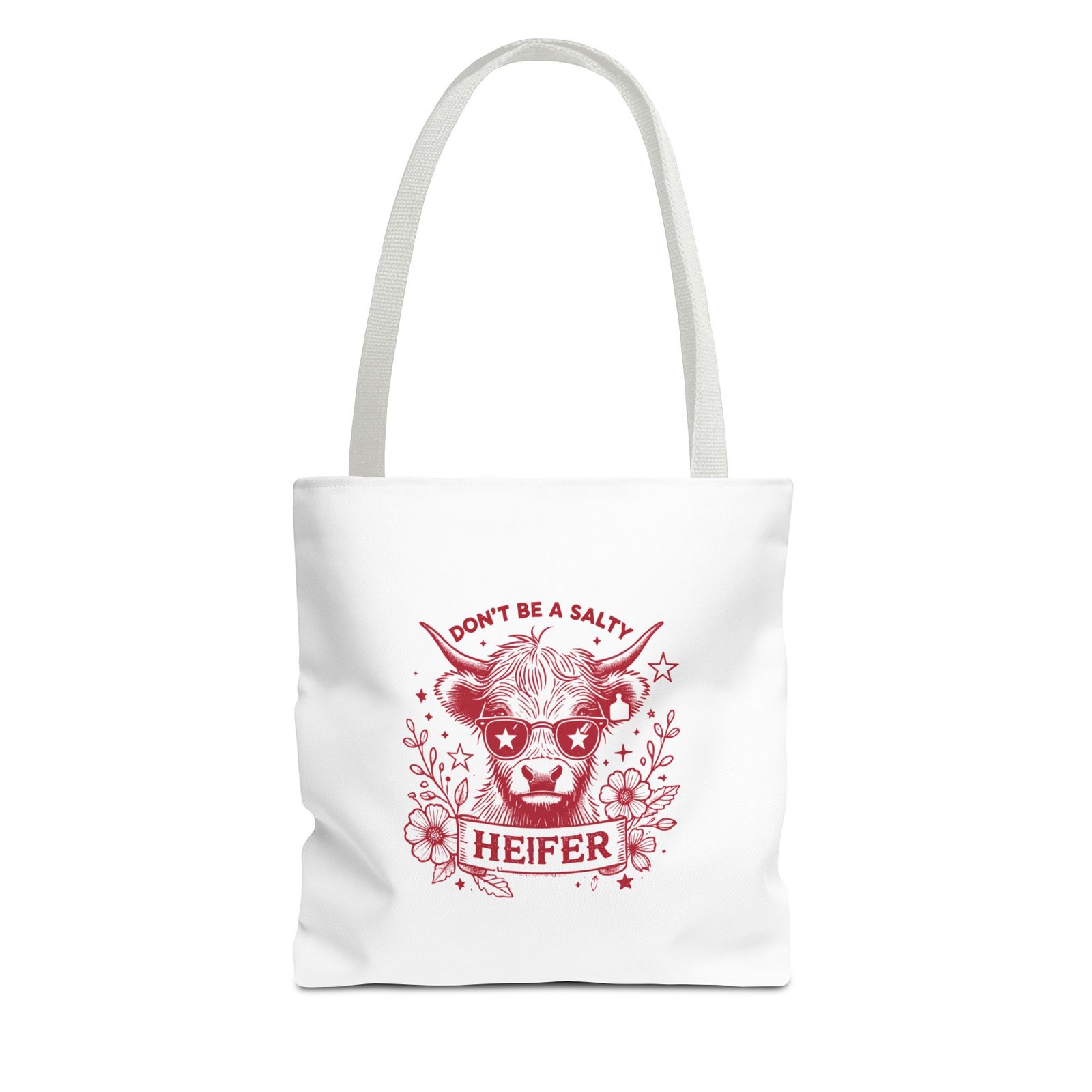Don’t Be Salty Heifer Red Cow Funny Farm Animal Graphic - Tote Bag