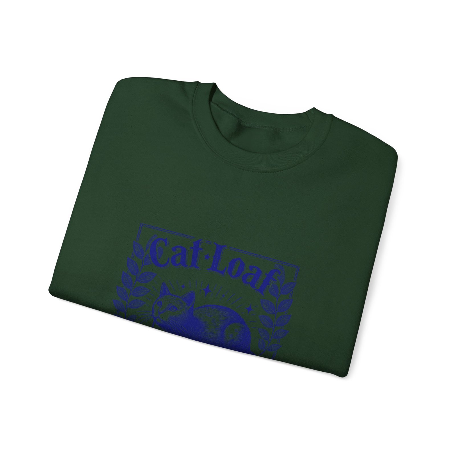 Cute Blue Cat Loaf Illustration with Playful Expression - Sweatshirt - Image 7
