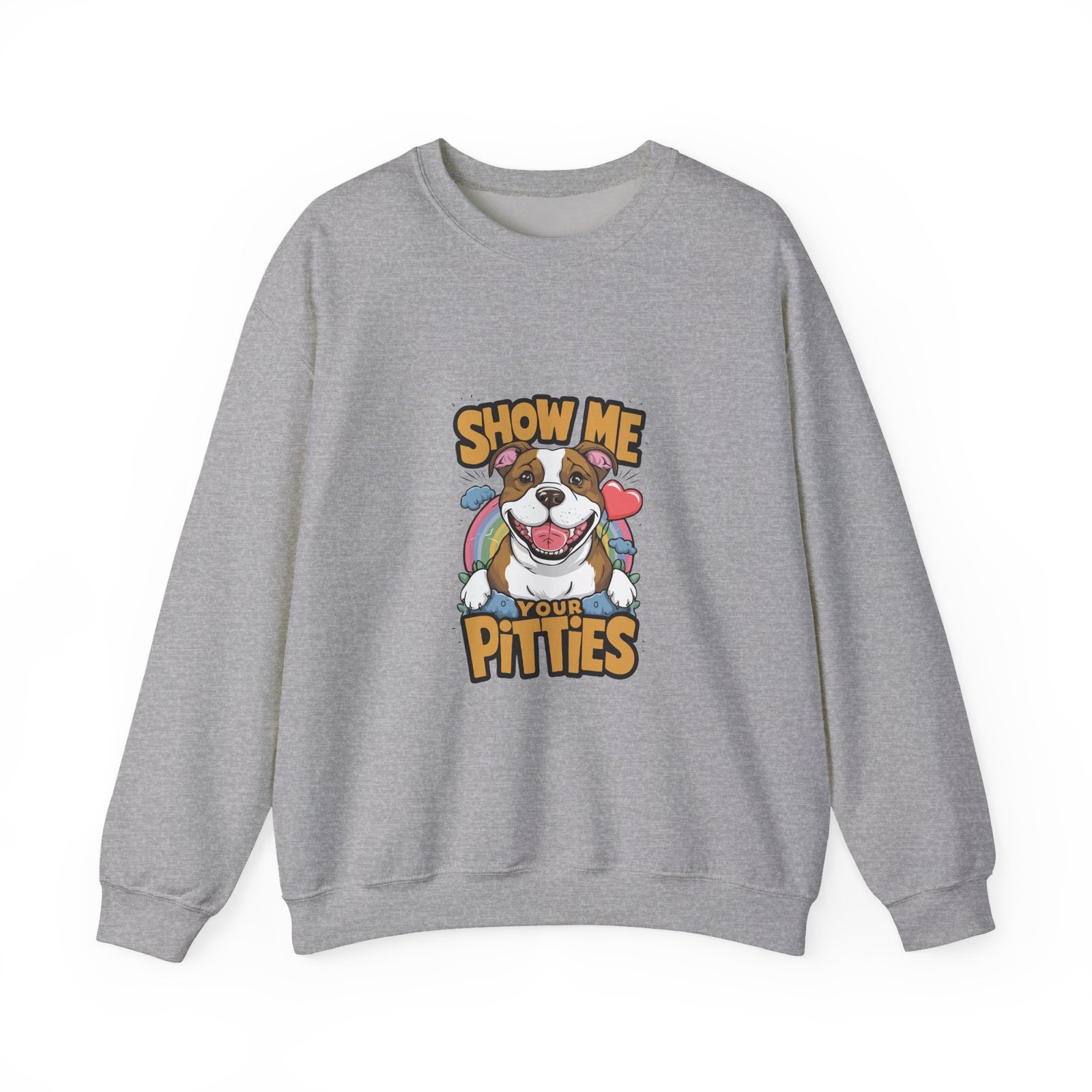 Show Me Your Pitties Bold Pitbull Graphic Design - Sweatshirt - Image 9