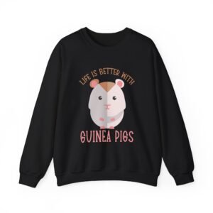 Adorable Guinea Pigs Cartoon Illustration in Vibrant Colors - Sweatshirt