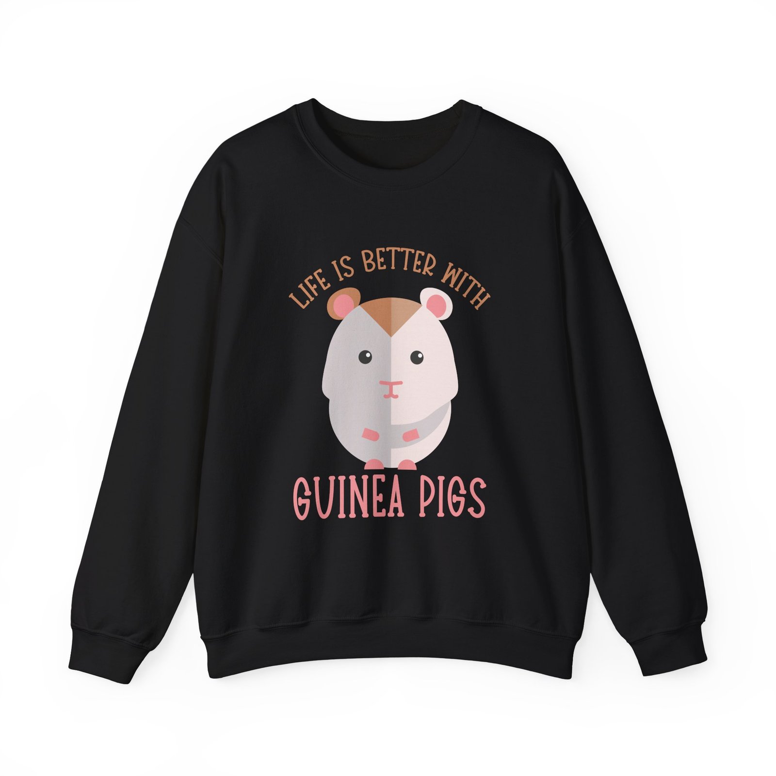 Adorable Guinea Pigs Cartoon Illustration in Vibrant Colors - Sweatshirt