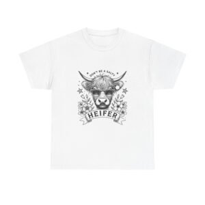 Realistic Heifer Black Cow Art Illustration - T-shirt