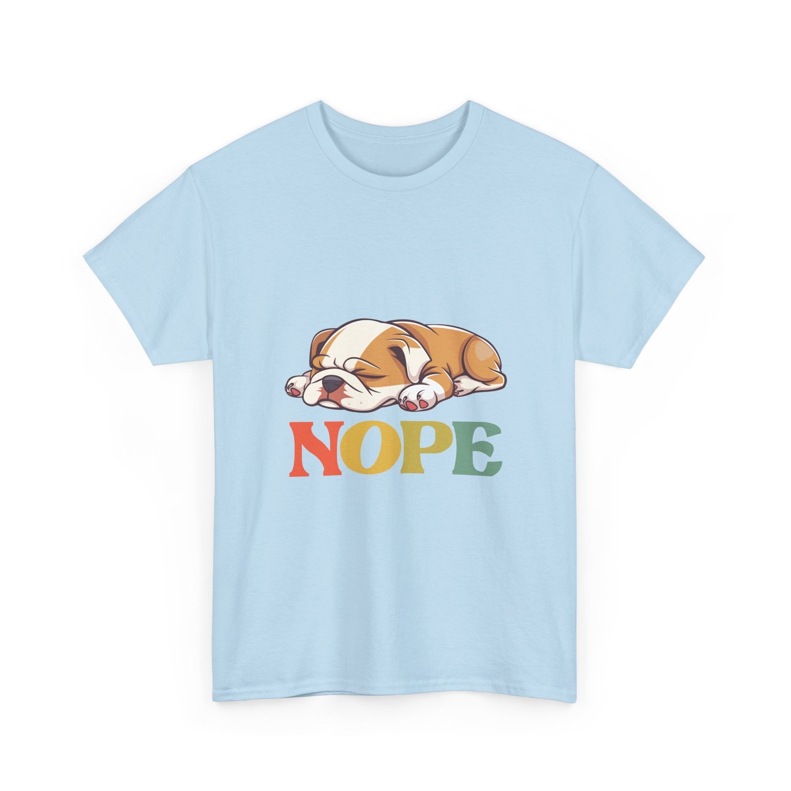 Adorable Sleeping Puppy with Nope Text Illustration - T-shirt - Image 11