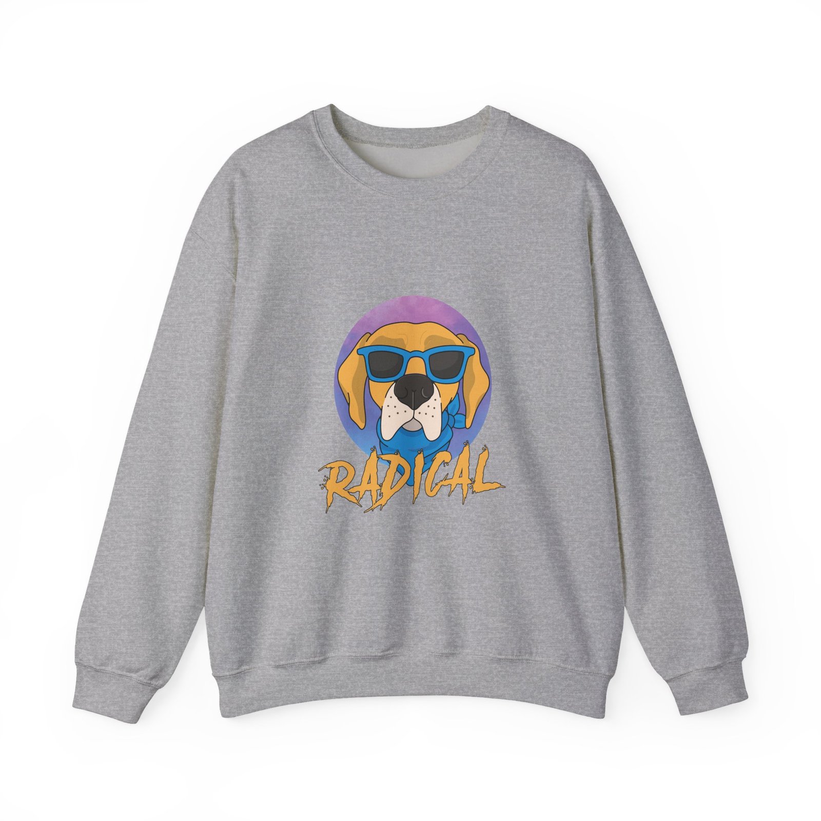 Radical Dog Wearing Cool Sunglasses Graphic Design - Sweatshirt - Image 9