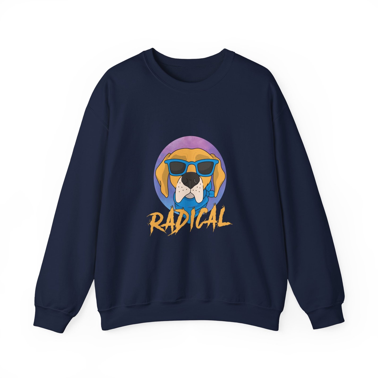 Radical Dog Wearing Cool Sunglasses Graphic - Sweatshirt - Image 9