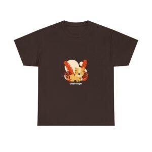Adorable Little Tiger Cub Illustration with Playful Expression - T-shirt