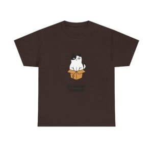 Go Away Human Cat Funny Grumpy Cat Illustration - T-shirt