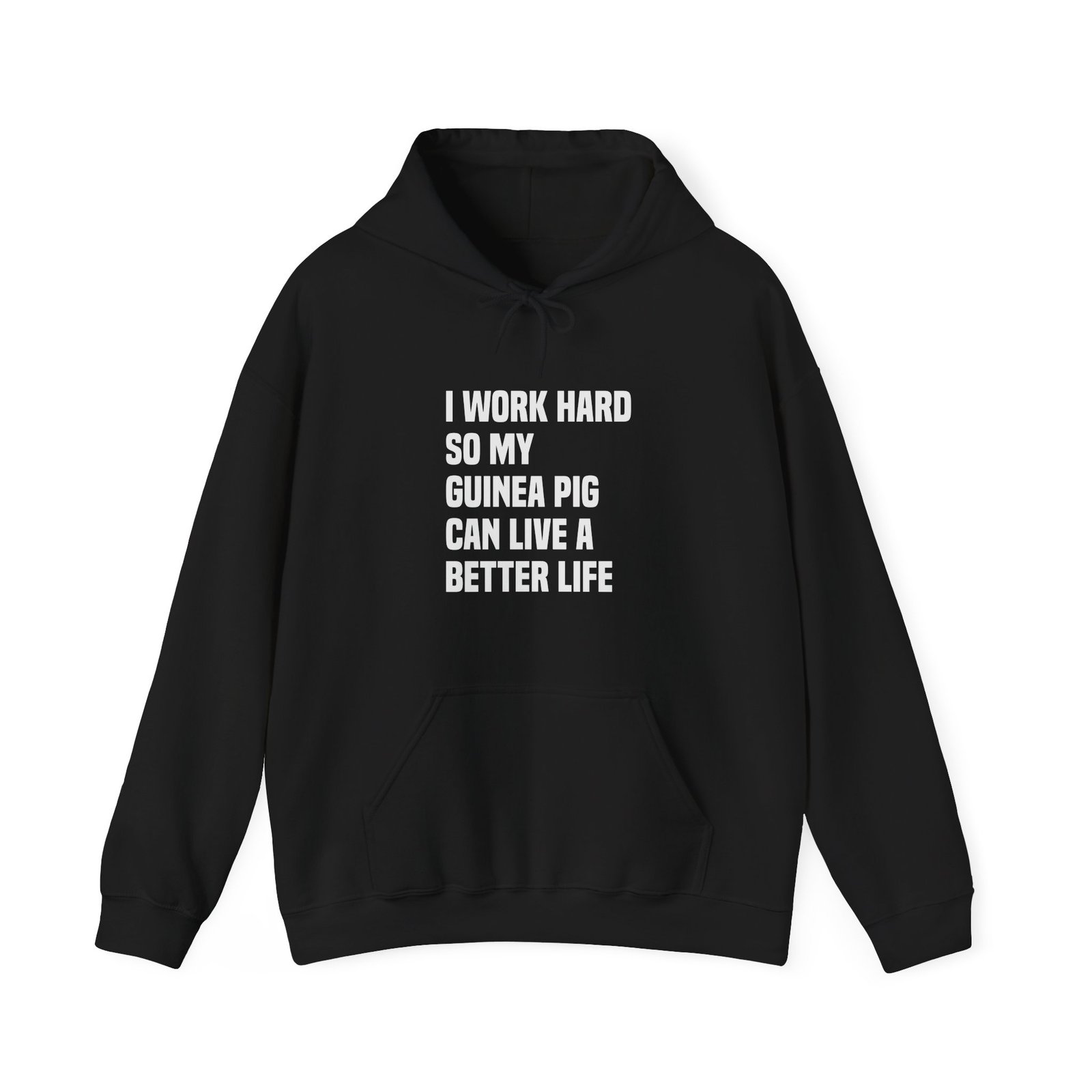 Cute Guinea Pig Love Heart Illustration - Hoodie