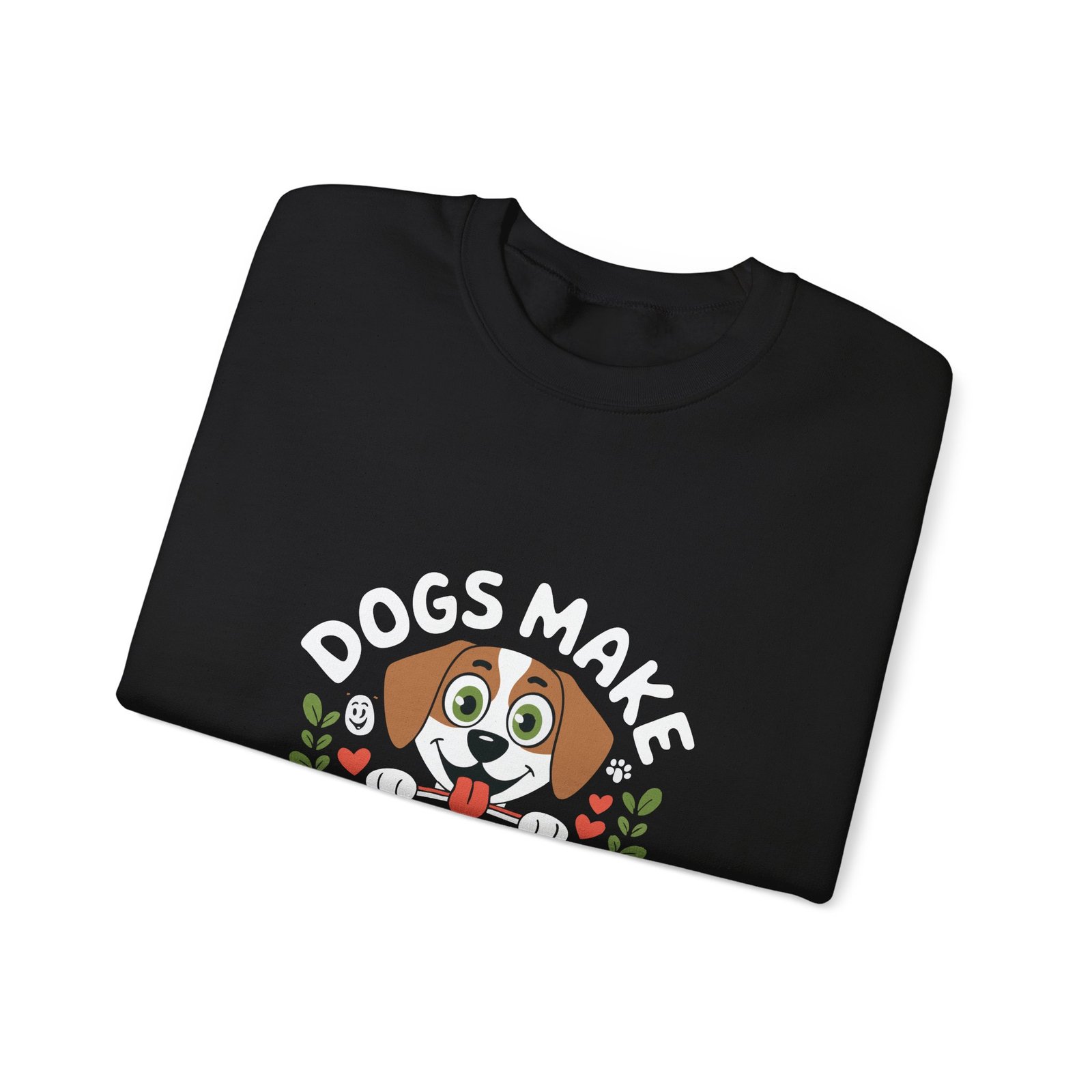 Cute Pawsome Life Cartoon Dog with Playful Expressions - Sweatshirt - Image 3
