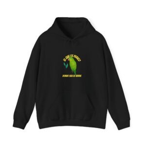 Vibrant El Perico Green Tropical Parrot Illustration - Hoodie