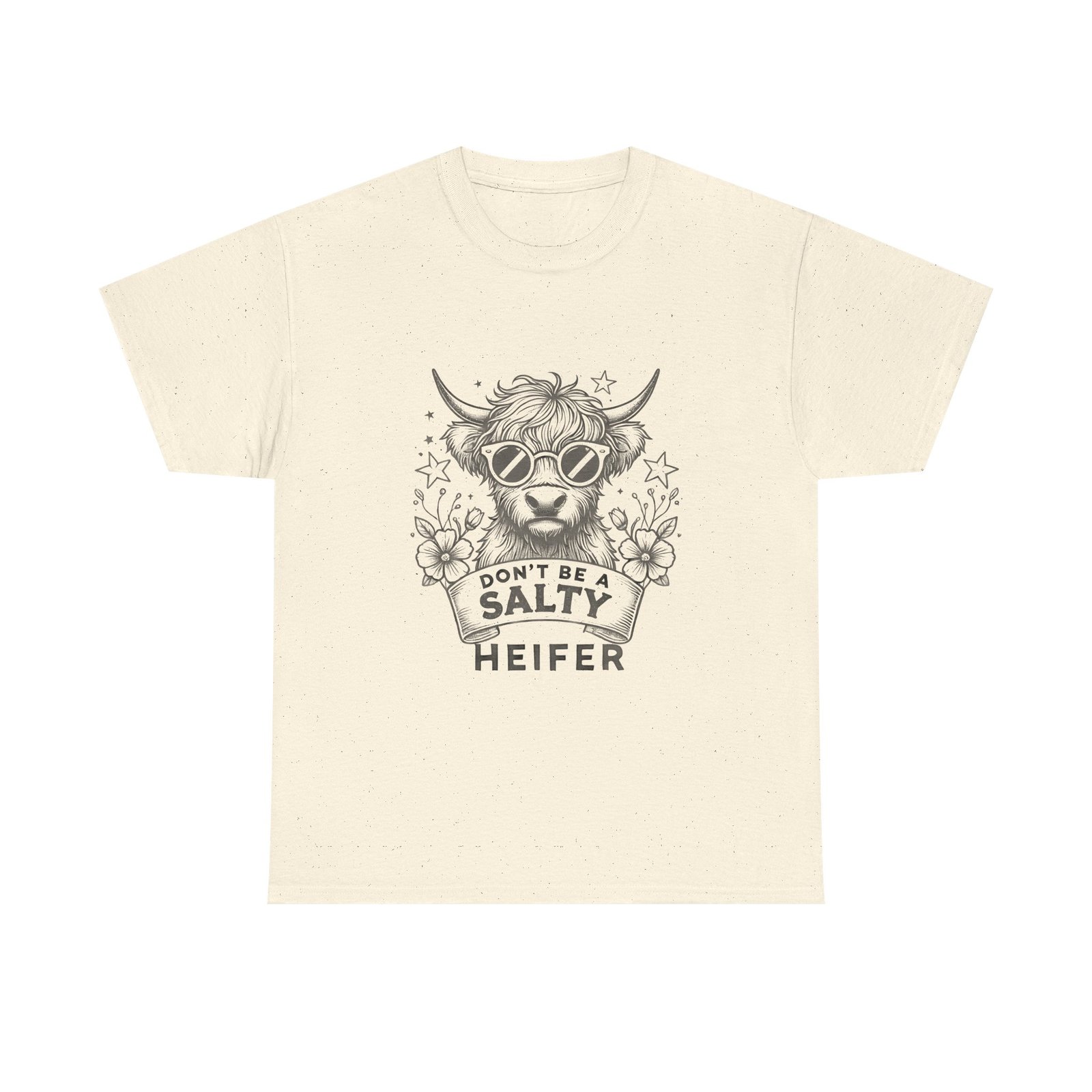 Don’t Be Salty Heifer Black Cow Wearing Cool Sunglasses Design - T-shirt - Image 5