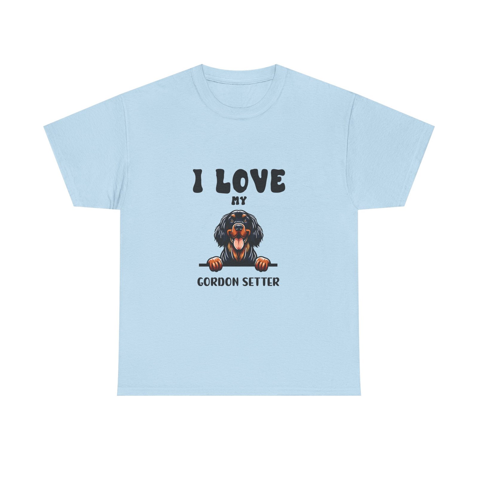 I Love Gordon Setter Heart and Paw Print Design - T-shirt - Image 9
