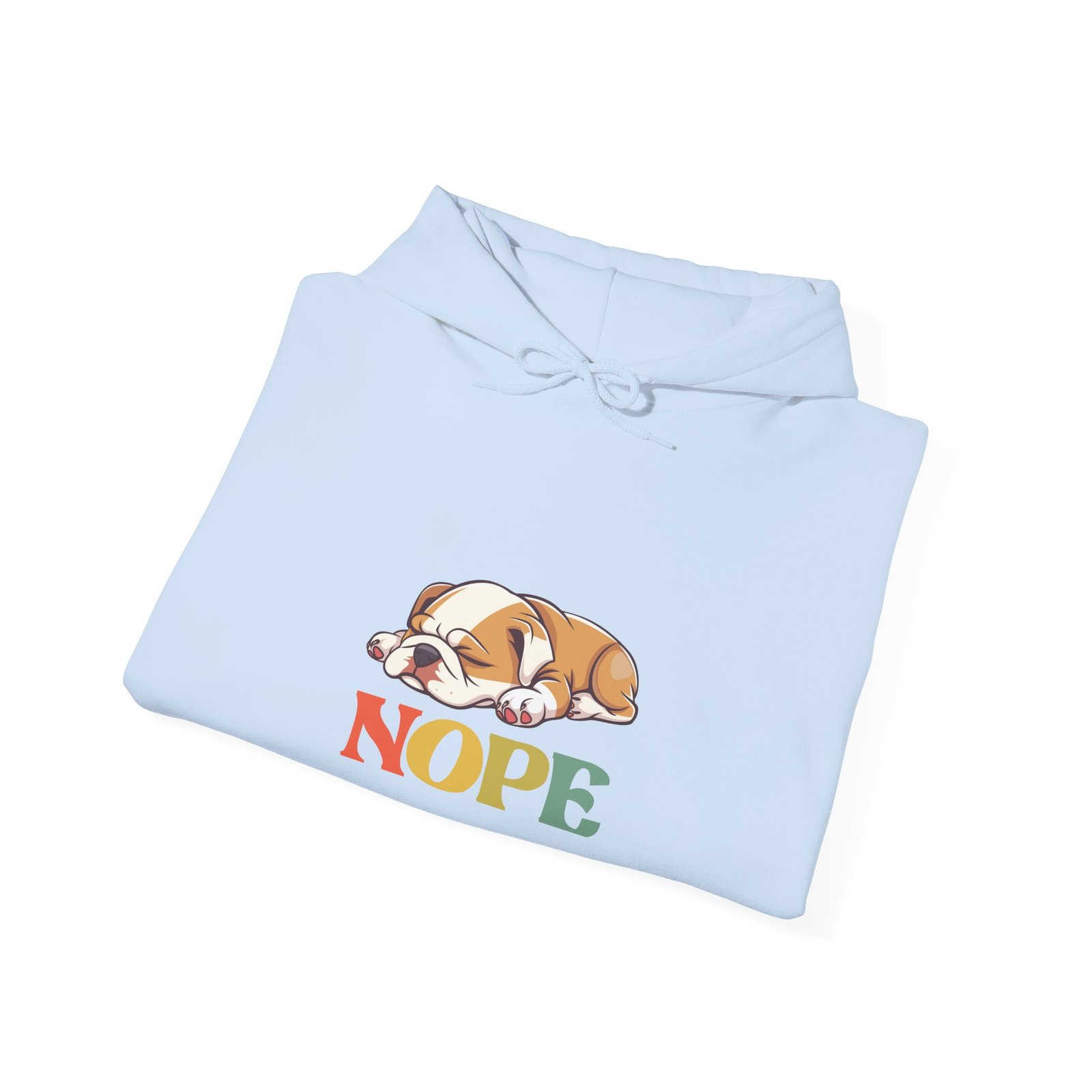 Adorable Sleeping Puppy with Nope Text Illustration - Hoodie - Image 12
