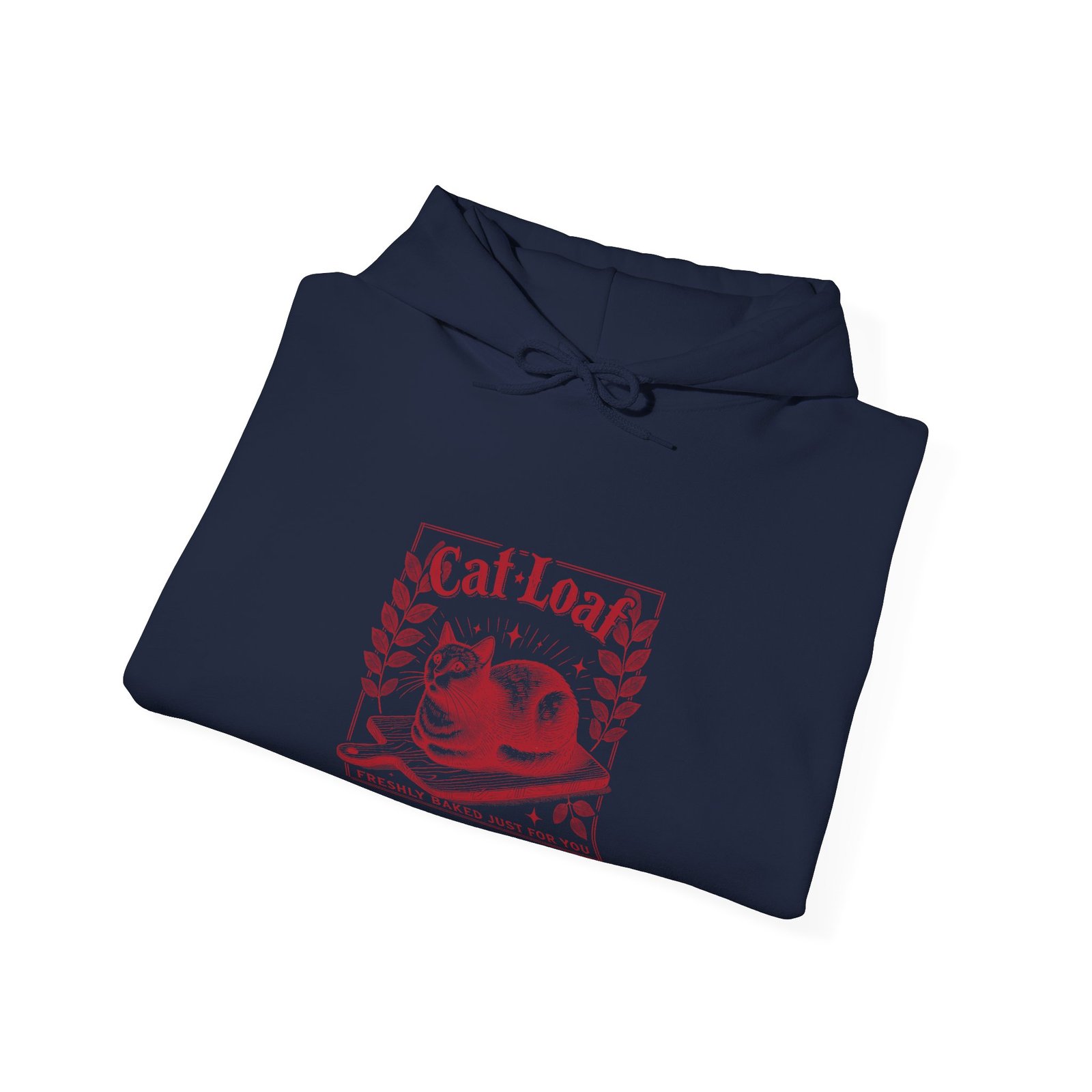 Red Cat Loaf Cute Minimalist Cat Illustration - Hoodie - Image 12