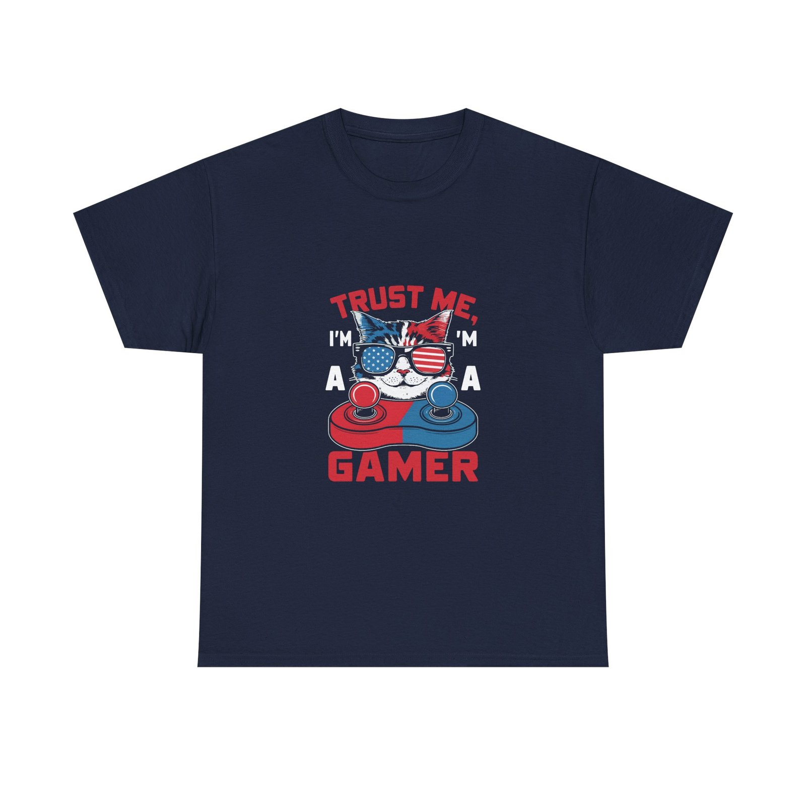 Trust Me Gamer Cat Funny Cute Cat Illustration - T-shirt - Image 9