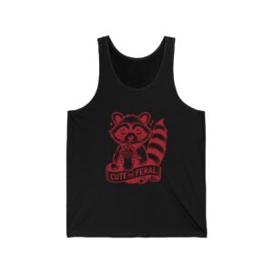 Adorable Red Raccoon Illustration with Cute and Feral Vibes - Tank Top