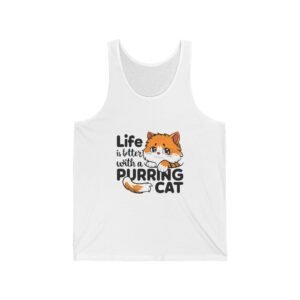 Life Is Better With A Purring Cat Cute Cat Lover Design - Tank Top