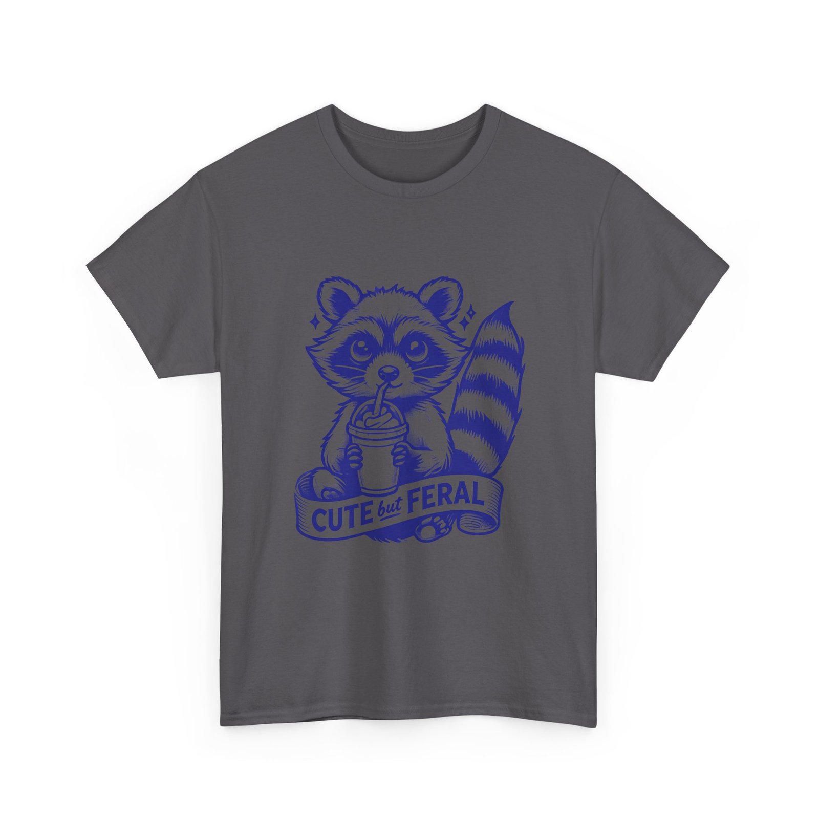Adorable Blue Raccoon with Playful and Wild Charm - T-shirt - Image 7