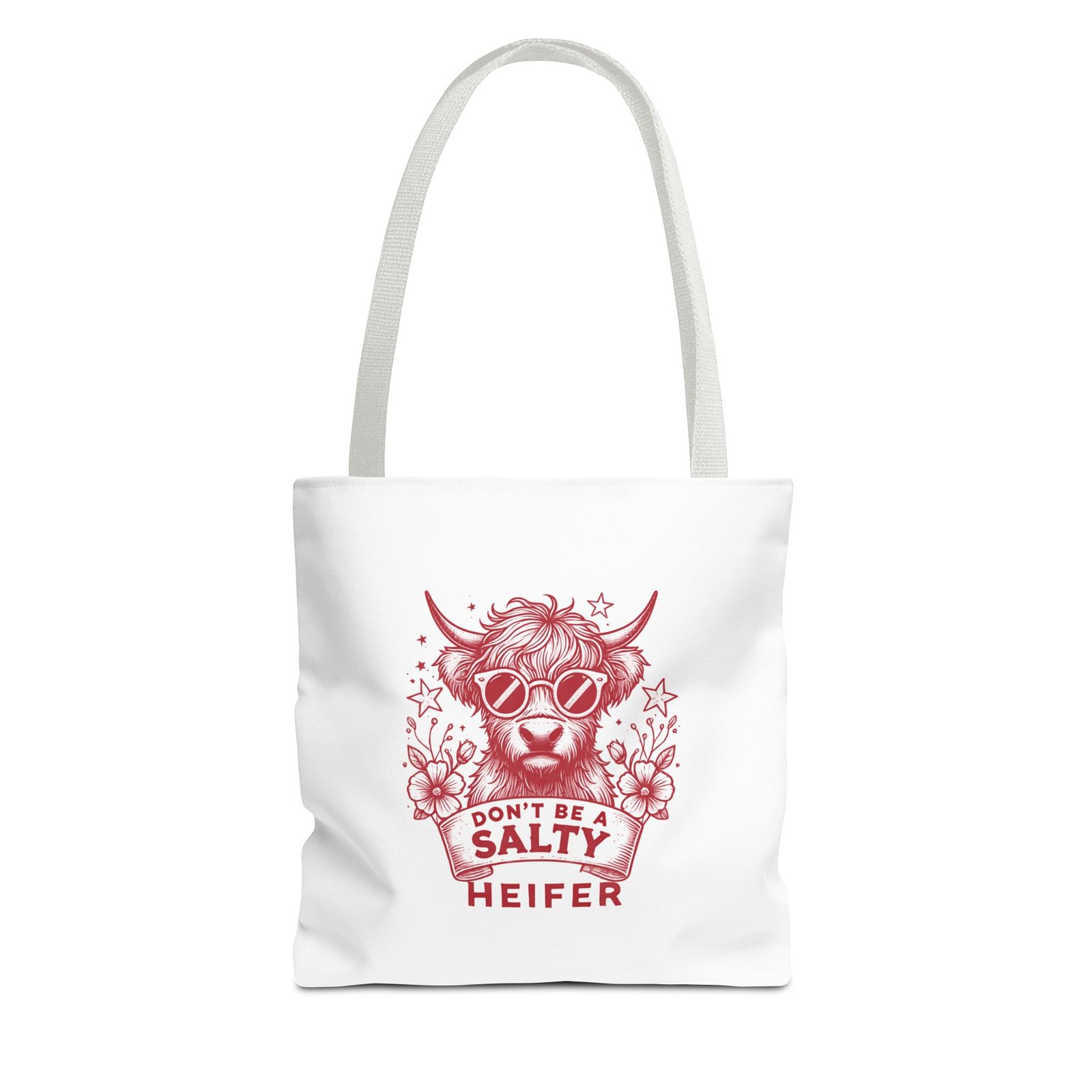 Don’t Be Salty Red Heifer Cow Wearing Cool Sunglasses - Tote Bag