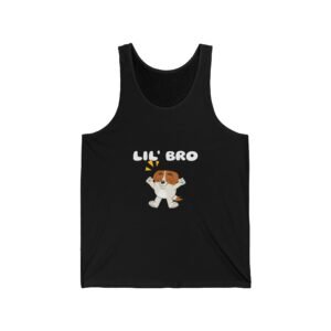 Adorable Lil Bro Puppy Cartoon Design - Tank Top