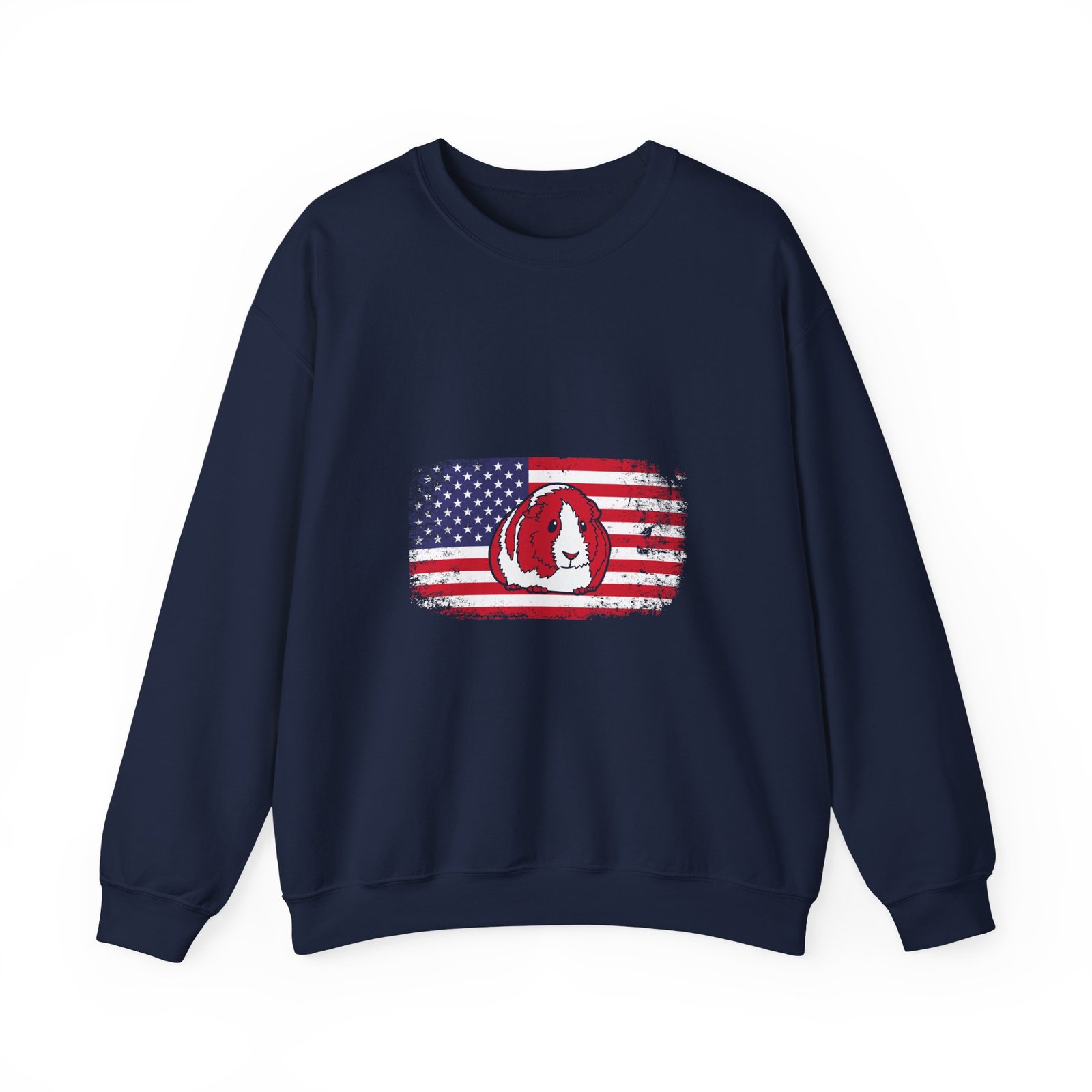 Guinea Pig American Flag Cavy USA 4th of July Patriotic Design - Sweatshirt - Image 9