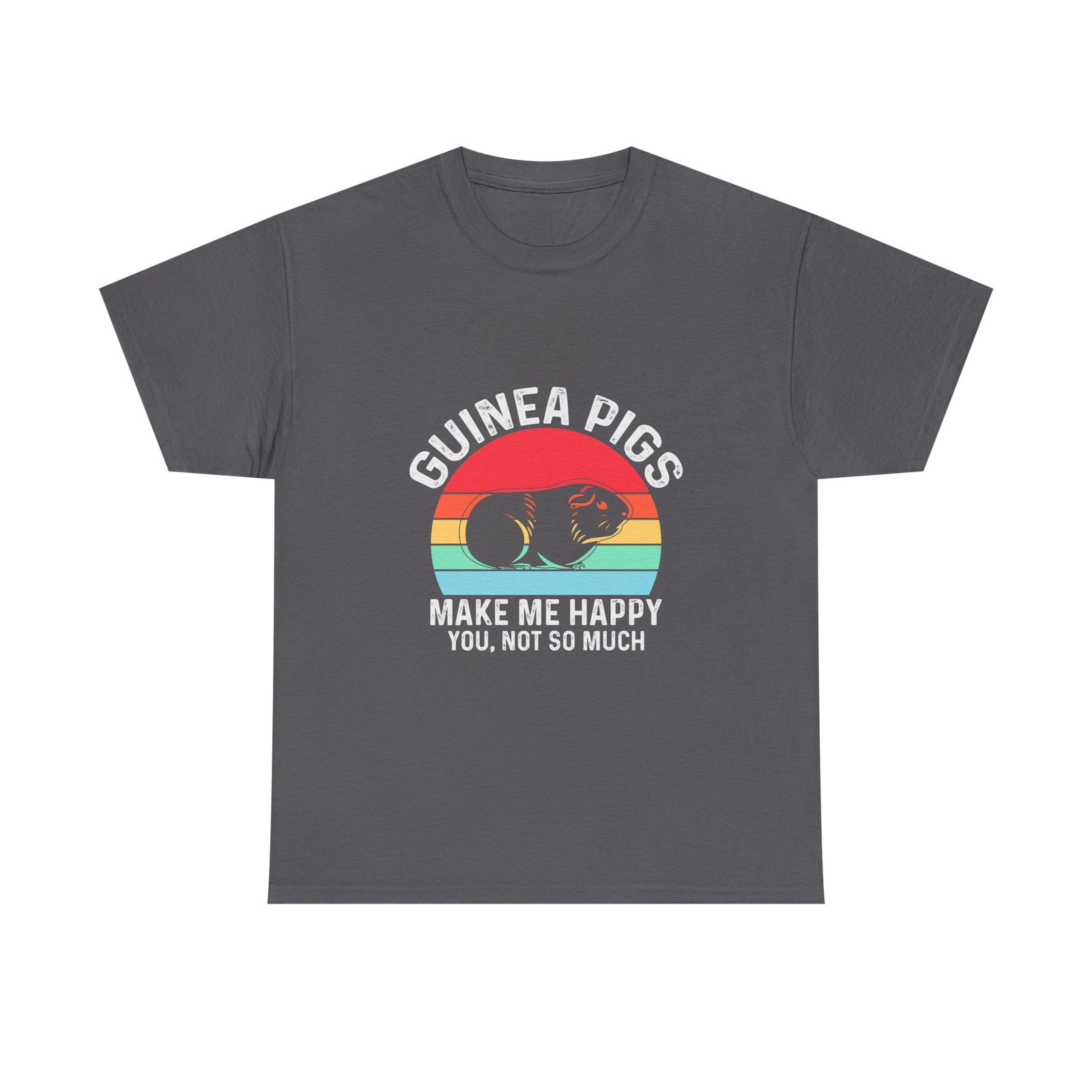 Guinea Pigs Make Me Happy Funny Retro Vintage Design - T-shirt - Image 5
