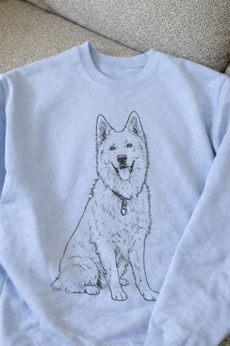 Custom Pet Portrait Shirt - From Your Photo - Personalized Art photo review