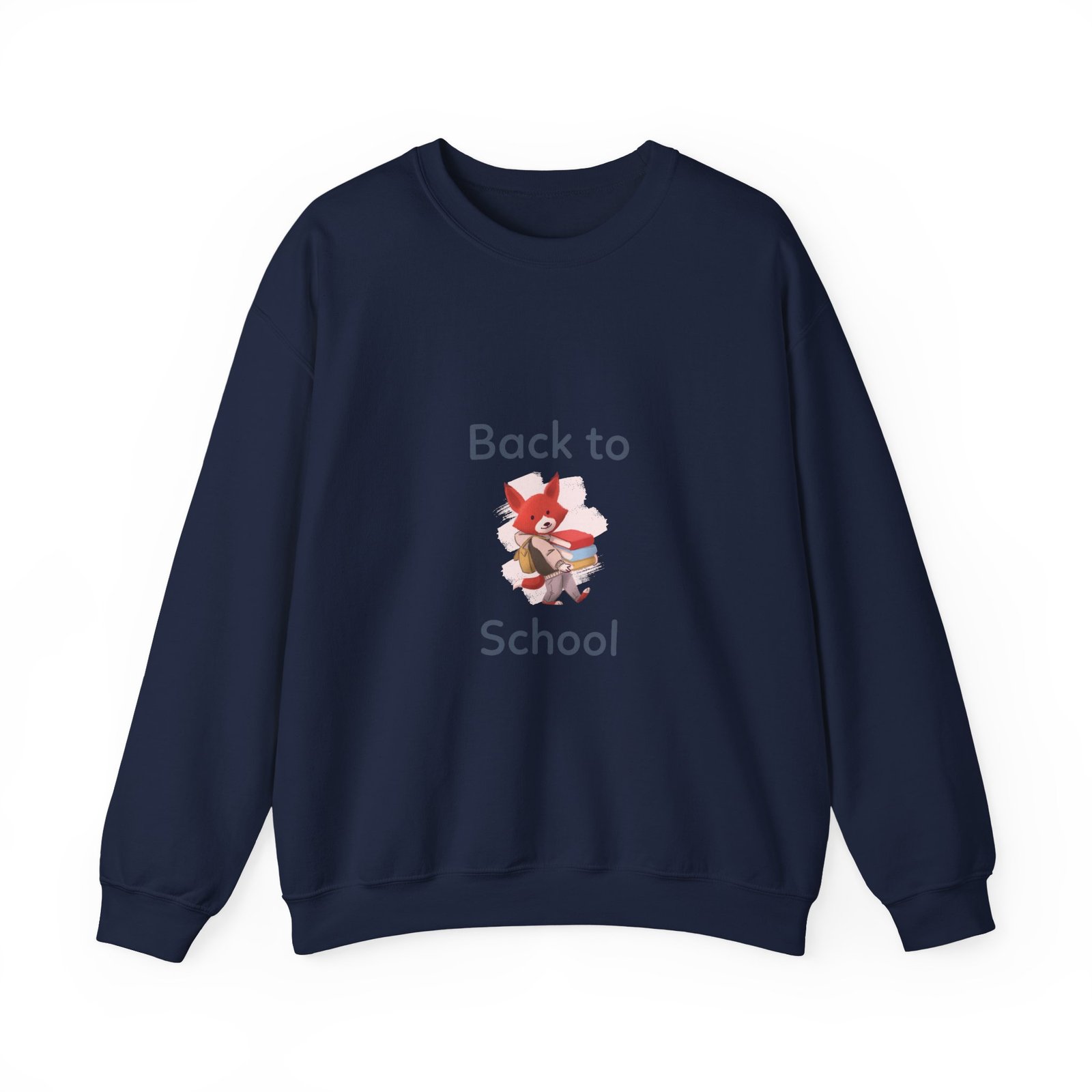 Cute Cartoon Fox Ready for Back to School Adventures - Sweatshirt - Image 9