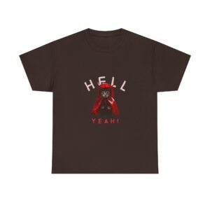 Hell Yeah! Devilish Cat with Fiery Attitude Design - T-shirt