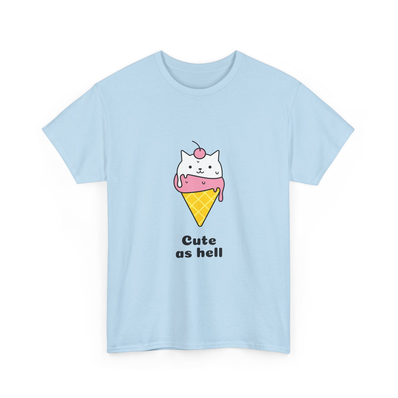 Cute As Hell Typography with Playful Script and Bold Contrast - T-shirt - Image 11