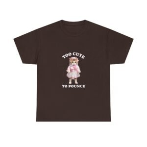 Too Cute To Pounce Cat Adorable Playful Kitten Design - T-shirt