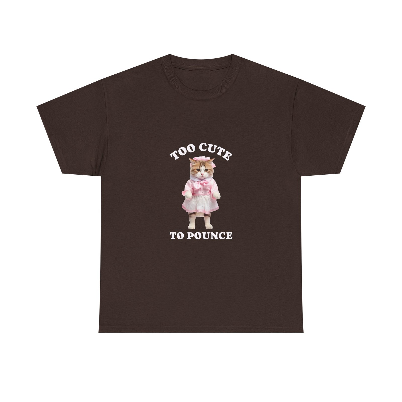 Too Cute To Pounce Cat Adorable Playful Kitten Design - T-shirt
