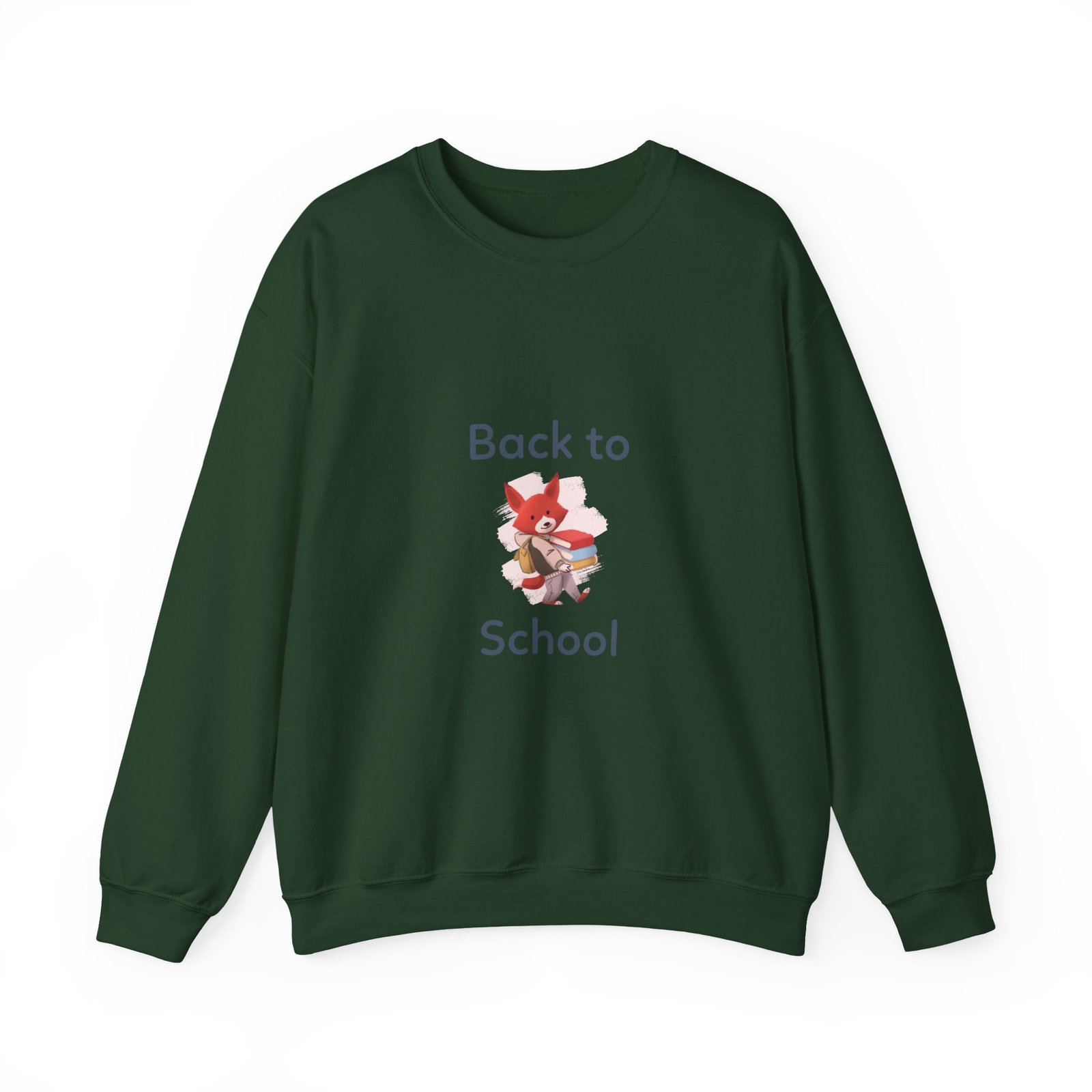 Cute Cartoon Fox Ready for Back to School Adventures - Sweatshirt - Image 5