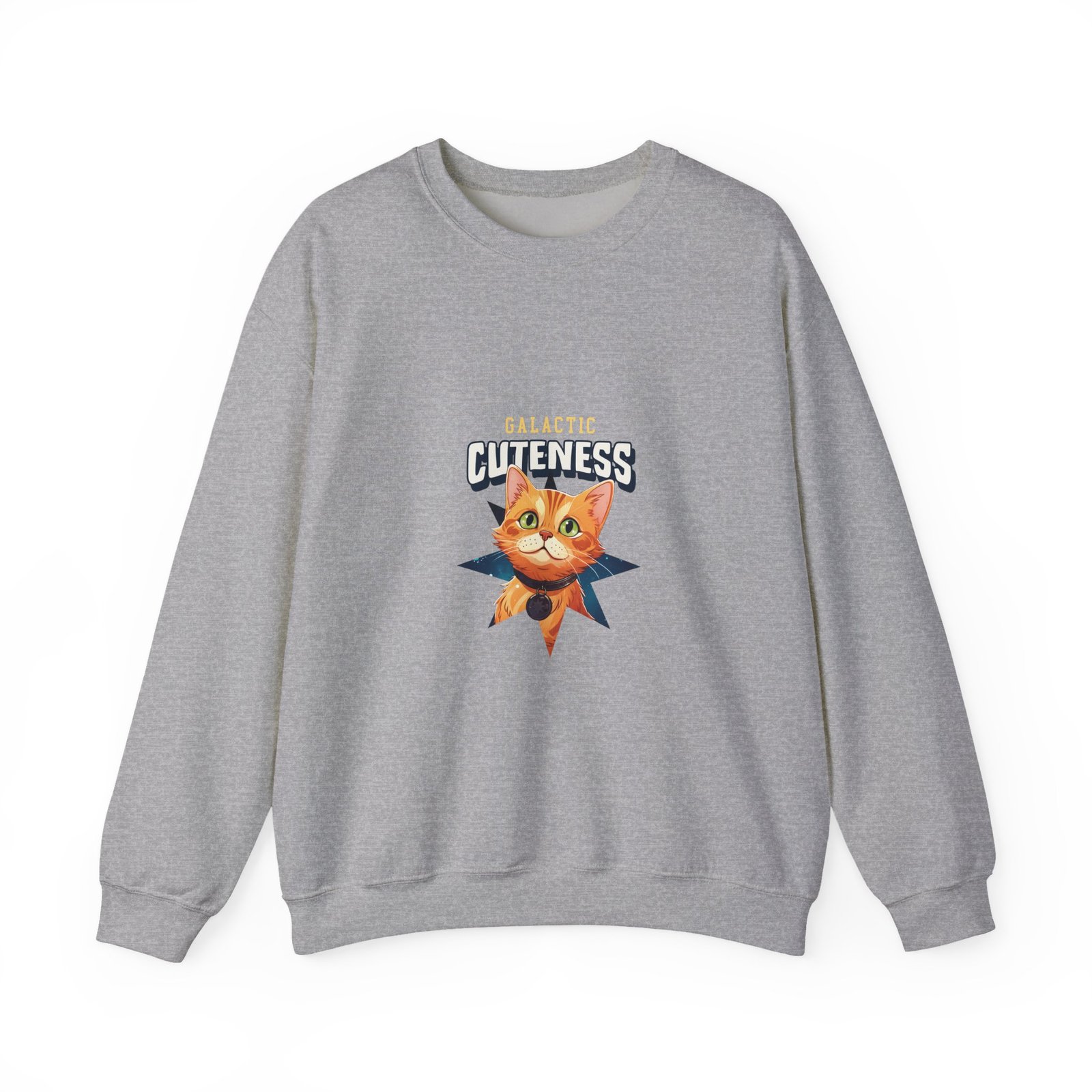 Galactic Cuteness Space Cat Floating in Colorful Cosmos - Sweatshirt - Image 9