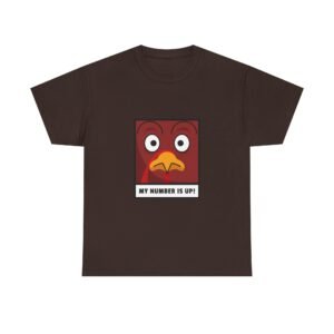 Colorful Chicken Number Up Illustration with Bold Typography - T-shirt