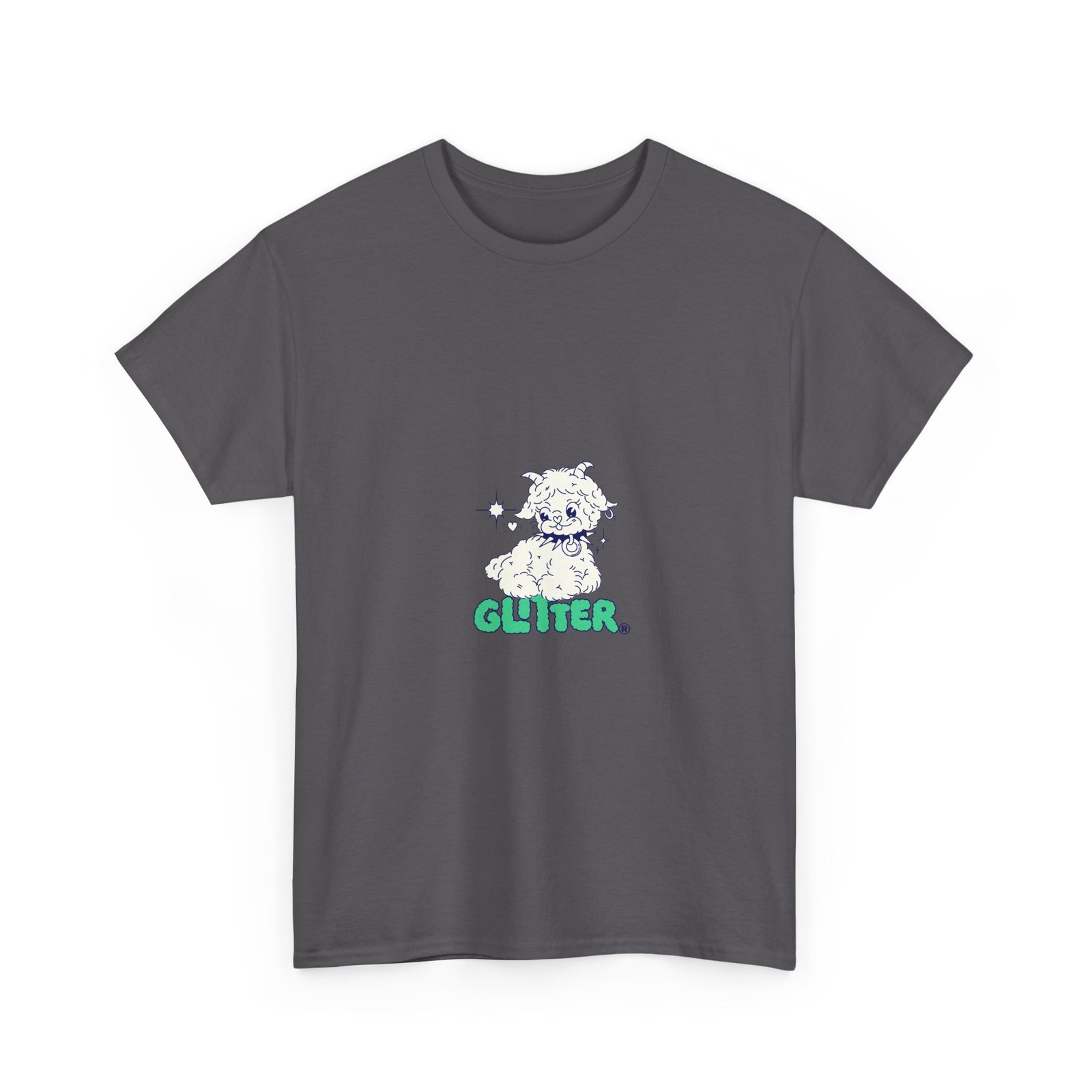 Glitter Sparkly Dog Silhouette with Shimmering Details - T-shirt - Image 7