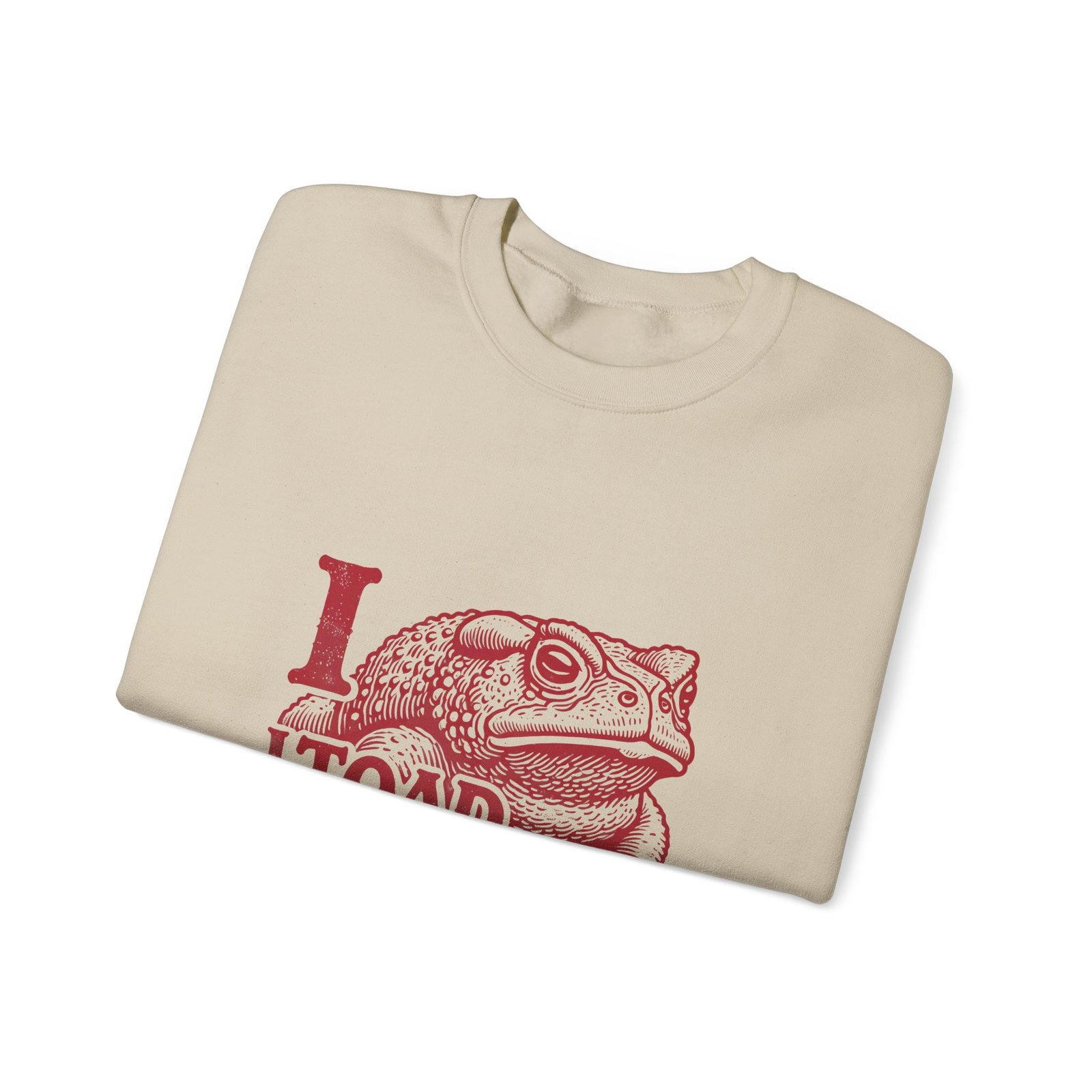 I Toad You So Red Frog Pun Cartoon Design - Sweatshirt - Image 7
