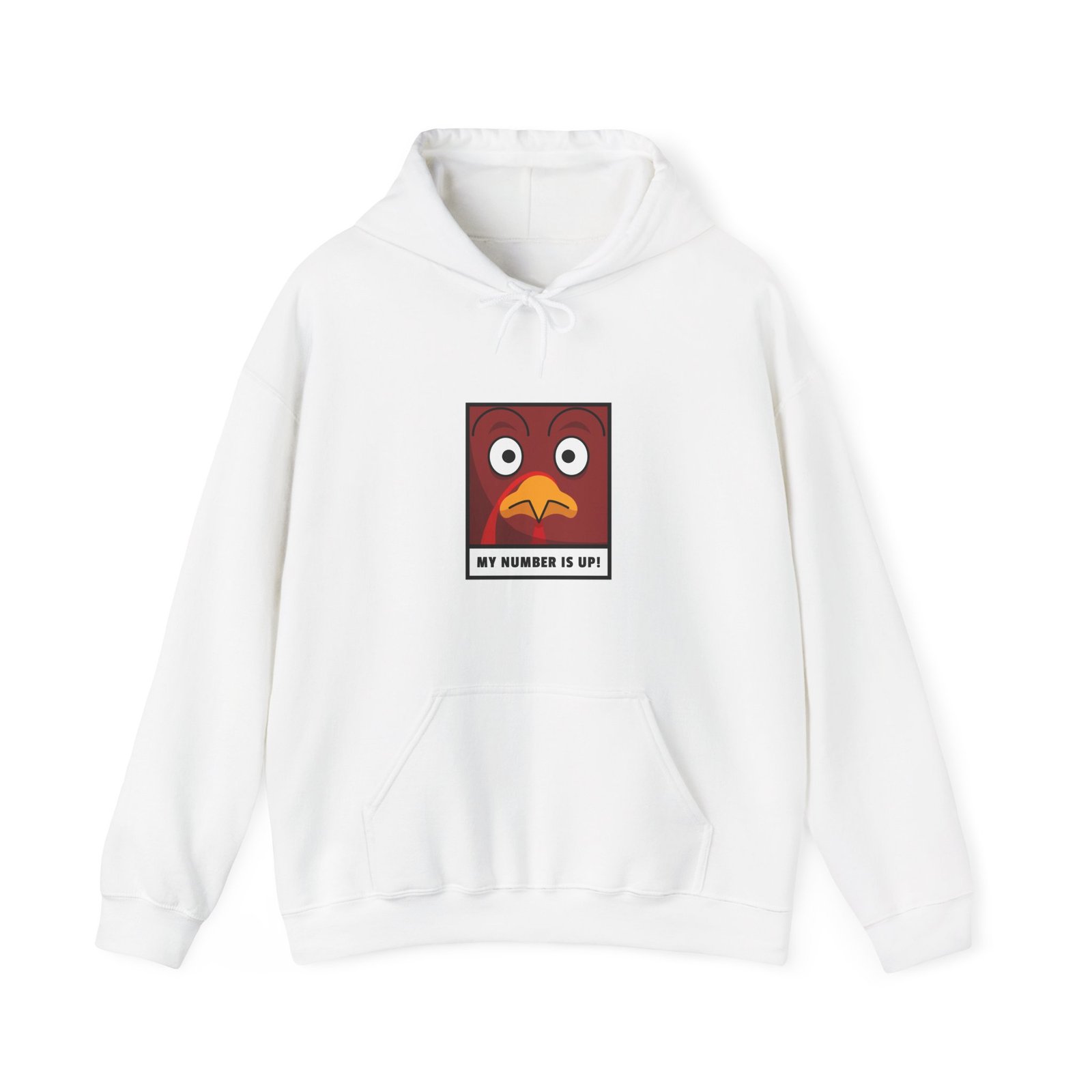 Playful Chicken with Number Up Graphic Illustration - Hoodie