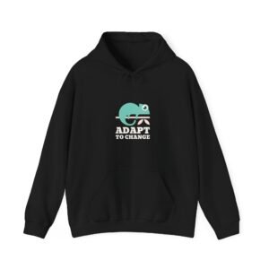 Adapt To Change Minimalist Chameleon Illustration - Hoodie